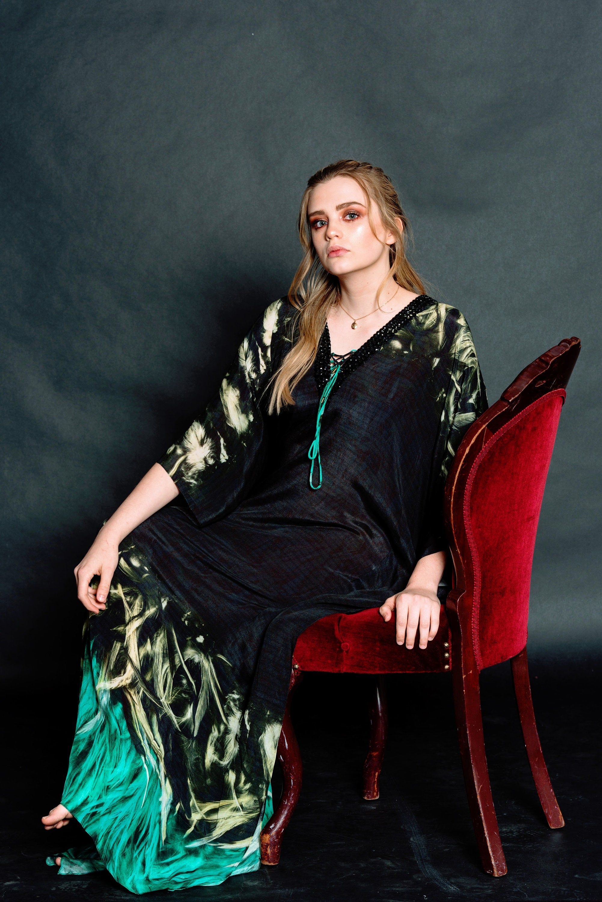 Women Silk Kaftan, Plus Size Silk Kaftan, Women Loungewear Caftan, Black Maxi Kaftan