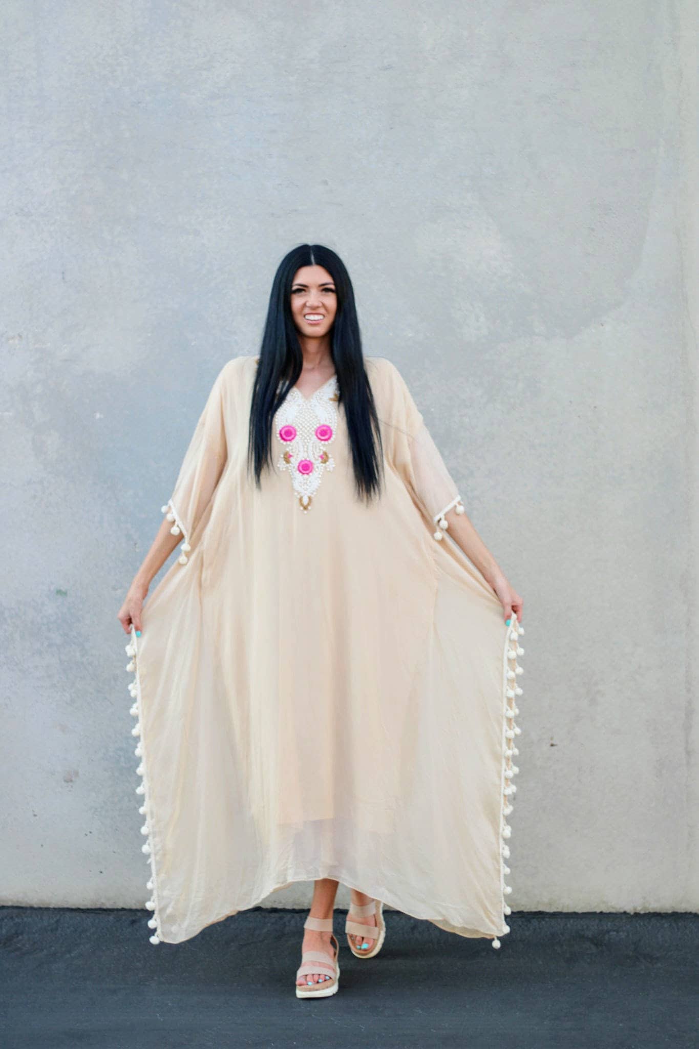Women Loungewear Kaftan, Wedding Guest Caftan, Bridesmaid Kaftan, Embroidered Kaftan