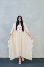 Load image into Gallery viewer, Women Loungewear Kaftan, Wedding Guest Caftan, Bridesmaid Kaftan, Embroidered Kaftan
