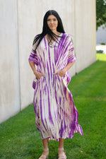 Load image into Gallery viewer, Tie Dyed Caftan Dress, Kaftan for Women, long Maxi Dress, Plus Size Caftan
