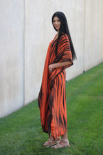 Load image into Gallery viewer, Women Tie Dyed Caftan, Maternity Dress, House Lounge Kaftan, Tie Dyed Abaya Dress
