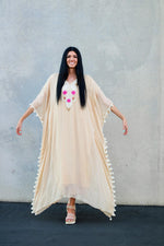 Load image into Gallery viewer, Women Loungewear Kaftan, Wedding Guest Caftan, Bridesmaid Kaftan, Embroidered Kaftan
