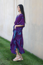 Load image into Gallery viewer, Hand Tie Dyed Kaftan, Plus Size Caftan Dress, Beige Maternity Dress, House Lounge Kaftan
