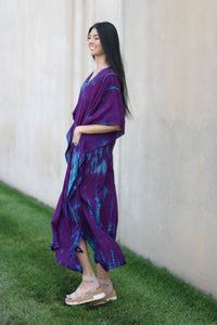 Hand Tie Dyed Kaftan, Plus Size Caftan Dress, Beige Maternity Dress, House Lounge Kaftan