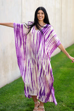 Load image into Gallery viewer, Tie Dyed Caftan Dress, Kaftan for Women, long Maxi Dress, Plus Size Caftan
