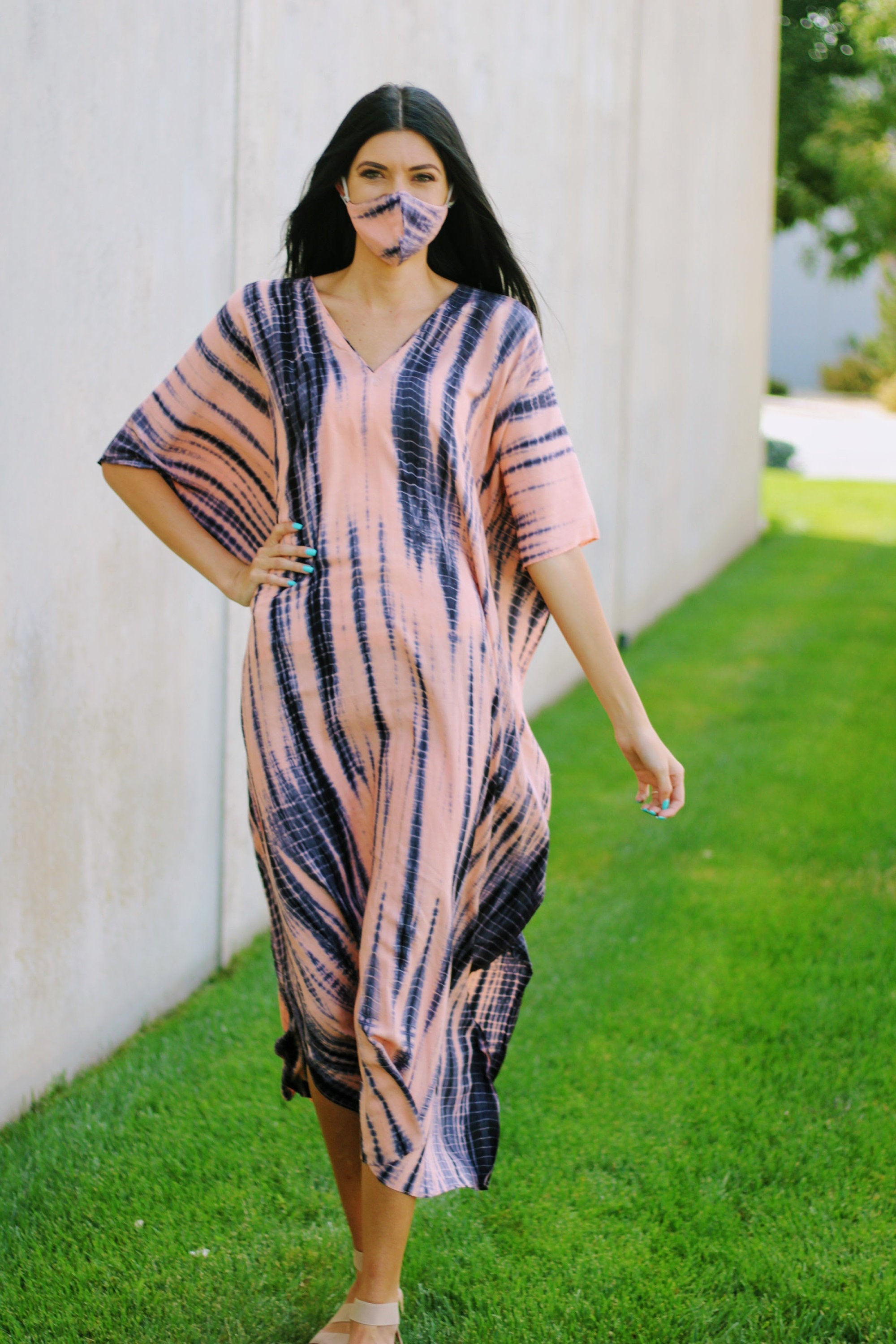 Kaftan For Women, Maternity Dress, Tie Dyed Caftan, Plus Size Caftan Dress