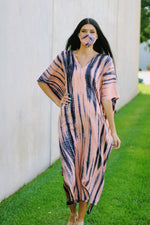 Load image into Gallery viewer, Kaftan For Women, Maternity Dress, Tie Dyed Caftan, Plus Size Caftan Dress
