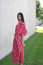 Load image into Gallery viewer, Handmade Cotton Kaftan, Caftan For Women, Pink Cotton Caftan, Plus Size Cotton Caftan
