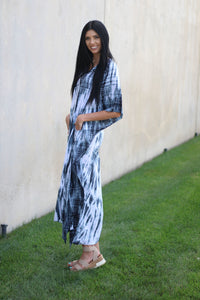 Tie Dyed Kaftan, Shibori Dress, Caftan Abaya Dress, Plus Size Kaftan