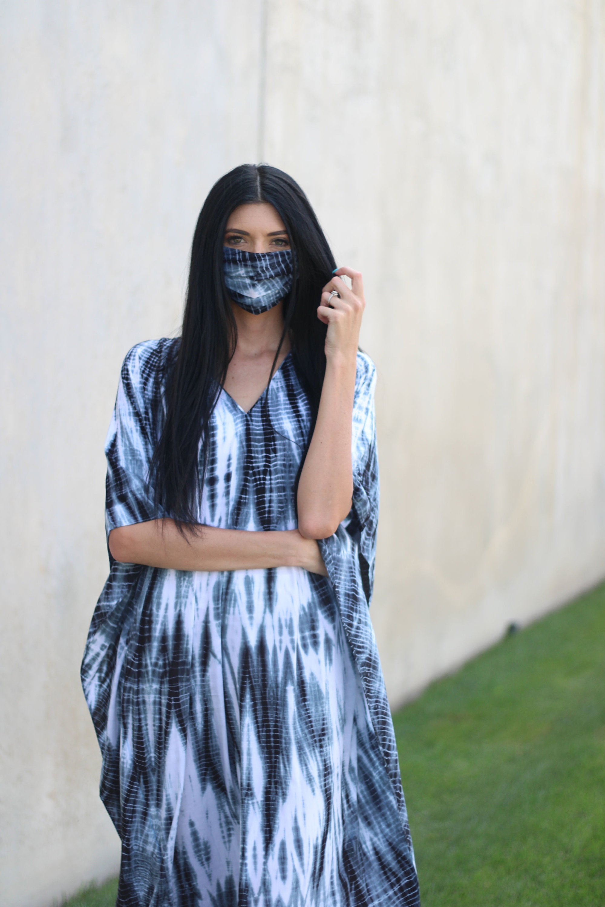 Tie Dyed Kaftan, Shibori Dress, Caftan Abaya Dress, Plus Size Kaftan