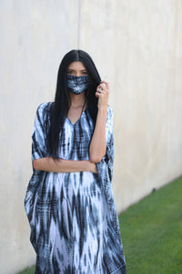 Tie Dyed Kaftan, Shibori Dress, Caftan Abaya Dress, Plus Size Kaftan