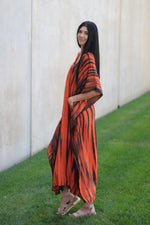 Load image into Gallery viewer, Women Tie Dyed Caftan, Maternity Dress, House Lounge Kaftan, Tie Dyed Abaya Dress
