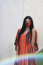 Load image into Gallery viewer, Women Tie Dyed Caftan, Maternity Dress, House Lounge Kaftan, Tie Dyed Abaya Dress

