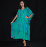 Load image into Gallery viewer, Turkish Abaya Dress, Hand Tie Dyed Kaftan, Loose Fit Maxi Dress, Maternity Dress

