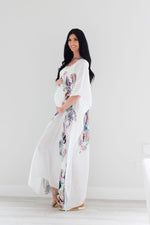 Load image into Gallery viewer, Plus Size Abaya Dress, Floral Kaftan Dress, Moroccan Caftan, African Kaftan Dress
