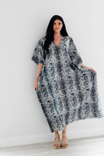 Load image into Gallery viewer, snakesskin cotton caftan dress
