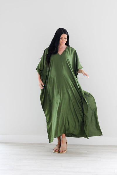 Olive Green Kaftan Dress Plus Size Caftan Dress Black Maxi Dress Pl kaftanbuzz