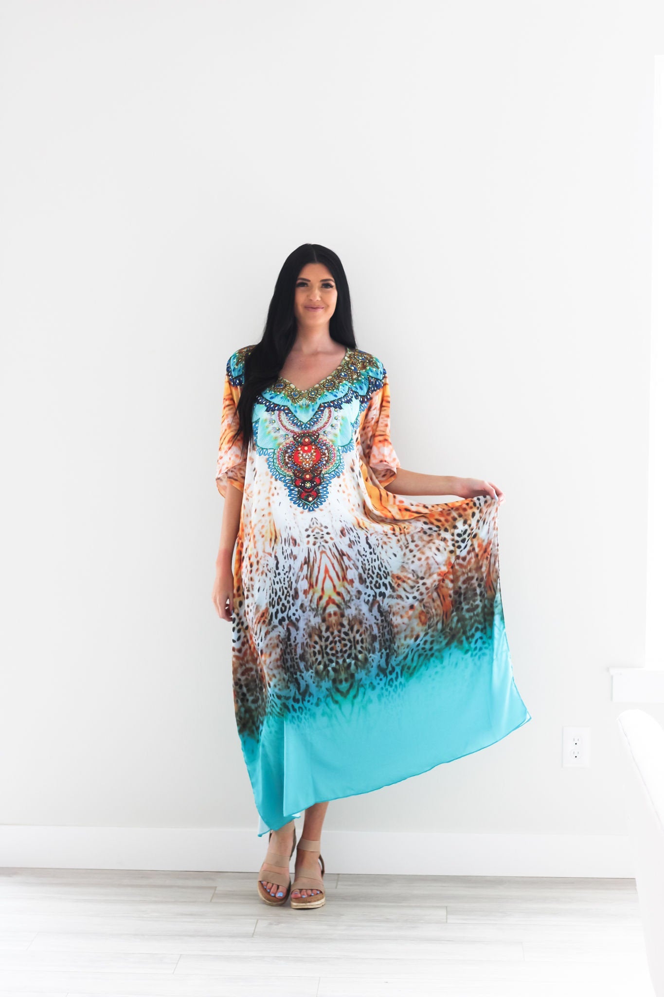 Embellished Caftan Dress  for women