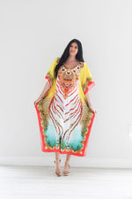 Load image into Gallery viewer, Traditional Kaftan Dress, Tribal Kaftan, Gypsy Caftan Dress, African Kaftan Dress
