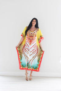 Traditional Kaftan Dress, Tribal Kaftan, Gypsy Caftan Dress, African Kaftan Dress