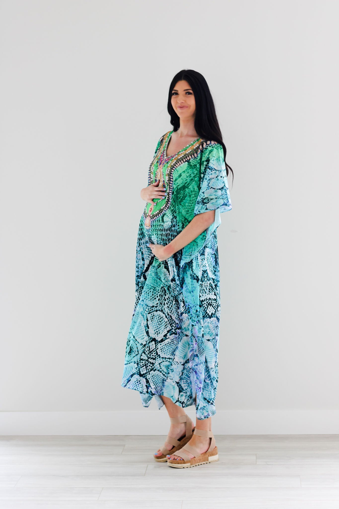 Kaftan Print Dress, Oriental Kaftan Dress, African Kaftan, Ethnic Kaftan Dress