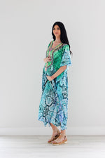 Load image into Gallery viewer, Kaftan Print Dress, Oriental Kaftan Dress, African Kaftan, Ethnic Kaftan Dress
