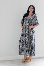 Load image into Gallery viewer, snakesskin cotton caftan dress
