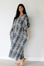 Load image into Gallery viewer, snakesskin cotton caftan dress
