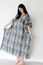 Load image into Gallery viewer, snakesskin cotton caftan dress
