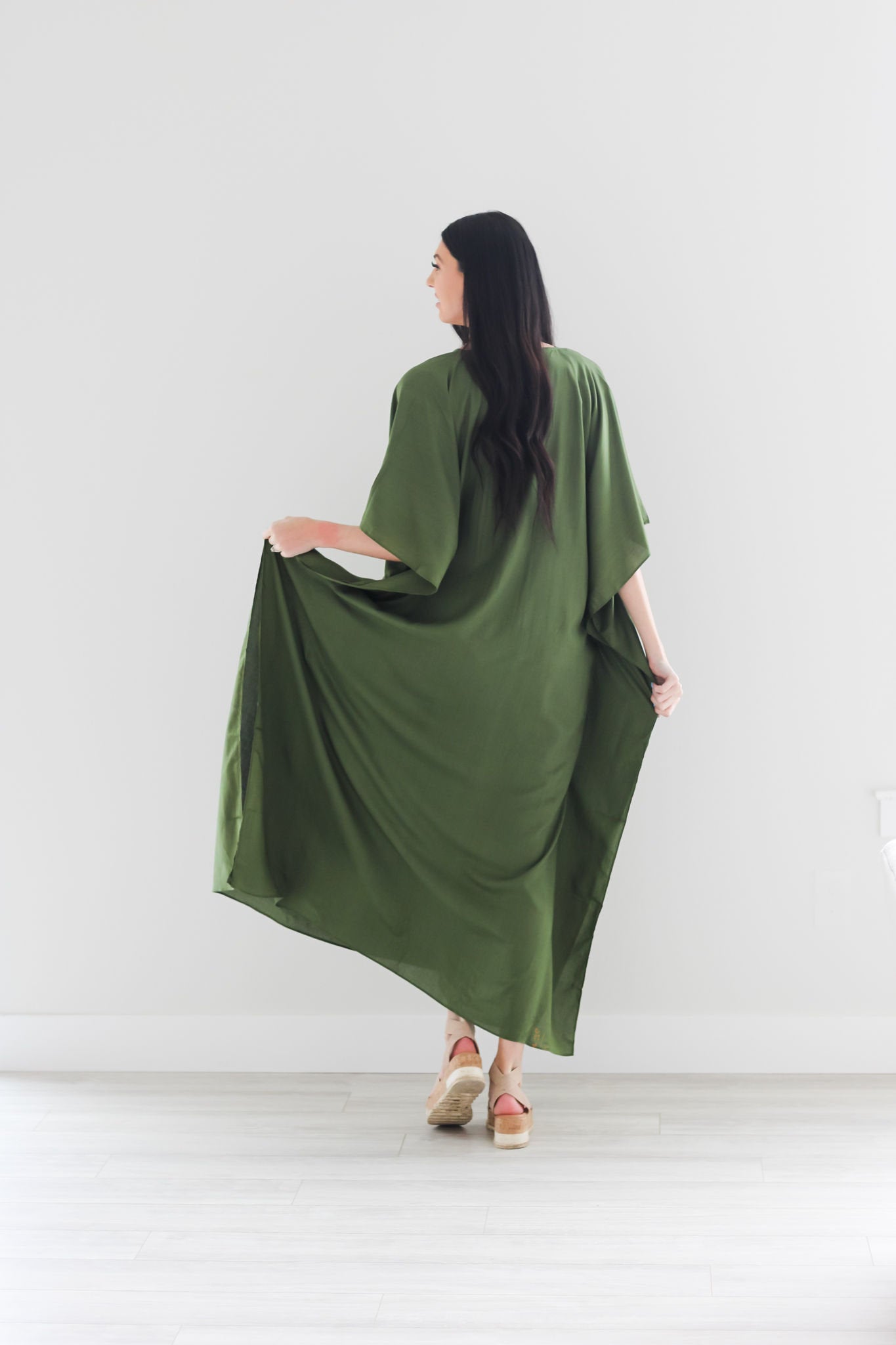 Olive Green Kaftan Dress, Plus Size Caftan Dress, Black Maxi Dress, Plus Size Cotton Kaftan