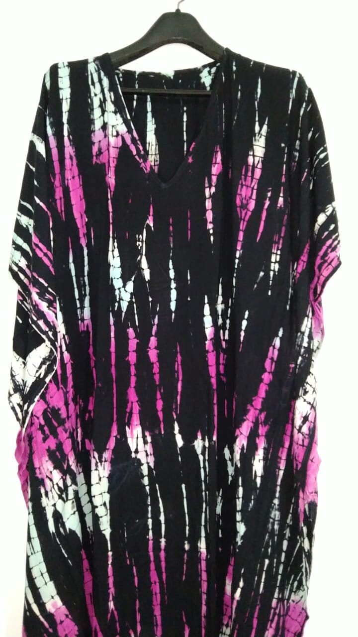 Tie Dyed Abaya Kaftan, Long Kaftan for women, Plus Size Abaya Dress, Kaftan for Women