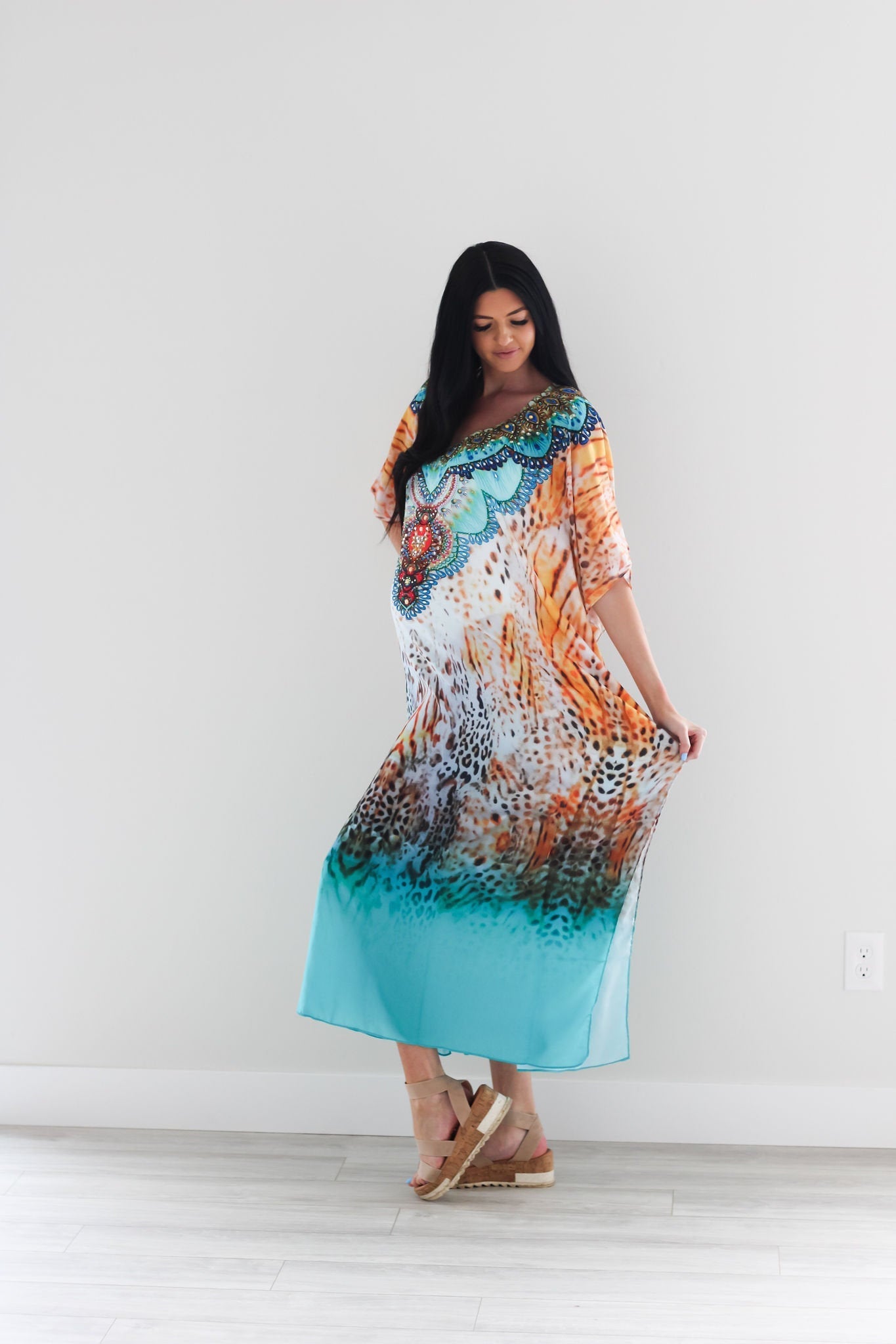 Embellished Caftan Dress  for women