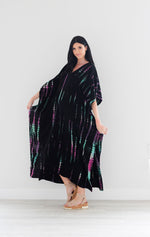 Load image into Gallery viewer, Tie Dyed Abaya Kaftan, Long Kaftan for women, Plus Size Abaya Dress, Kaftan for Women
