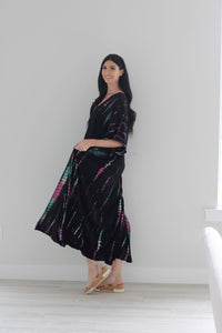 Tie Dyed Abaya Kaftan, Long Kaftan for women, Plus Size Abaya Dress, Kaftan for Women