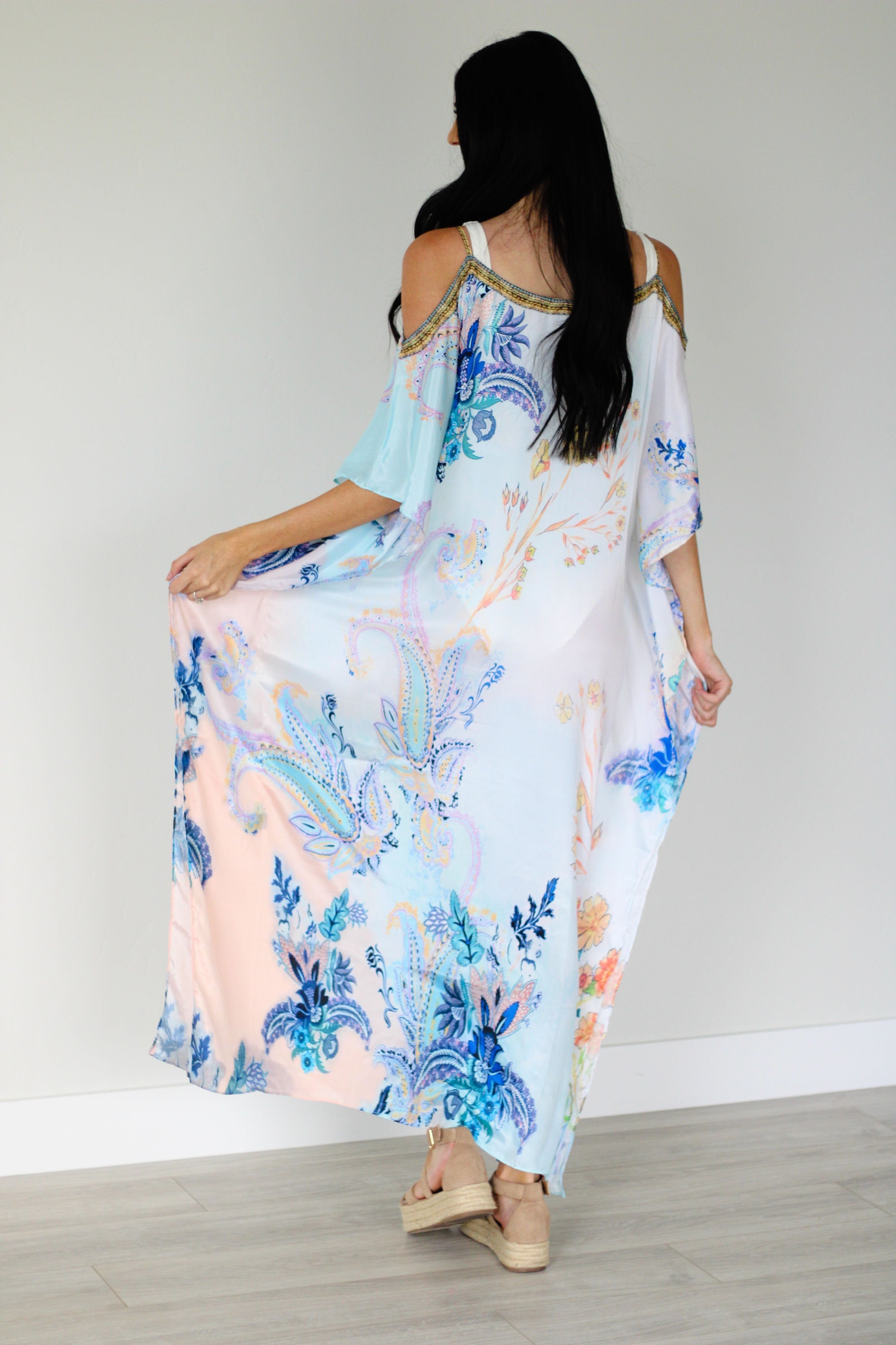 Cold shoulder on sale kaftan dress