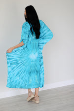Load image into Gallery viewer, Tie dyed kaftan maxi dress
