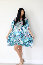 Load image into Gallery viewer, snakesskin short kaftan dress for women
