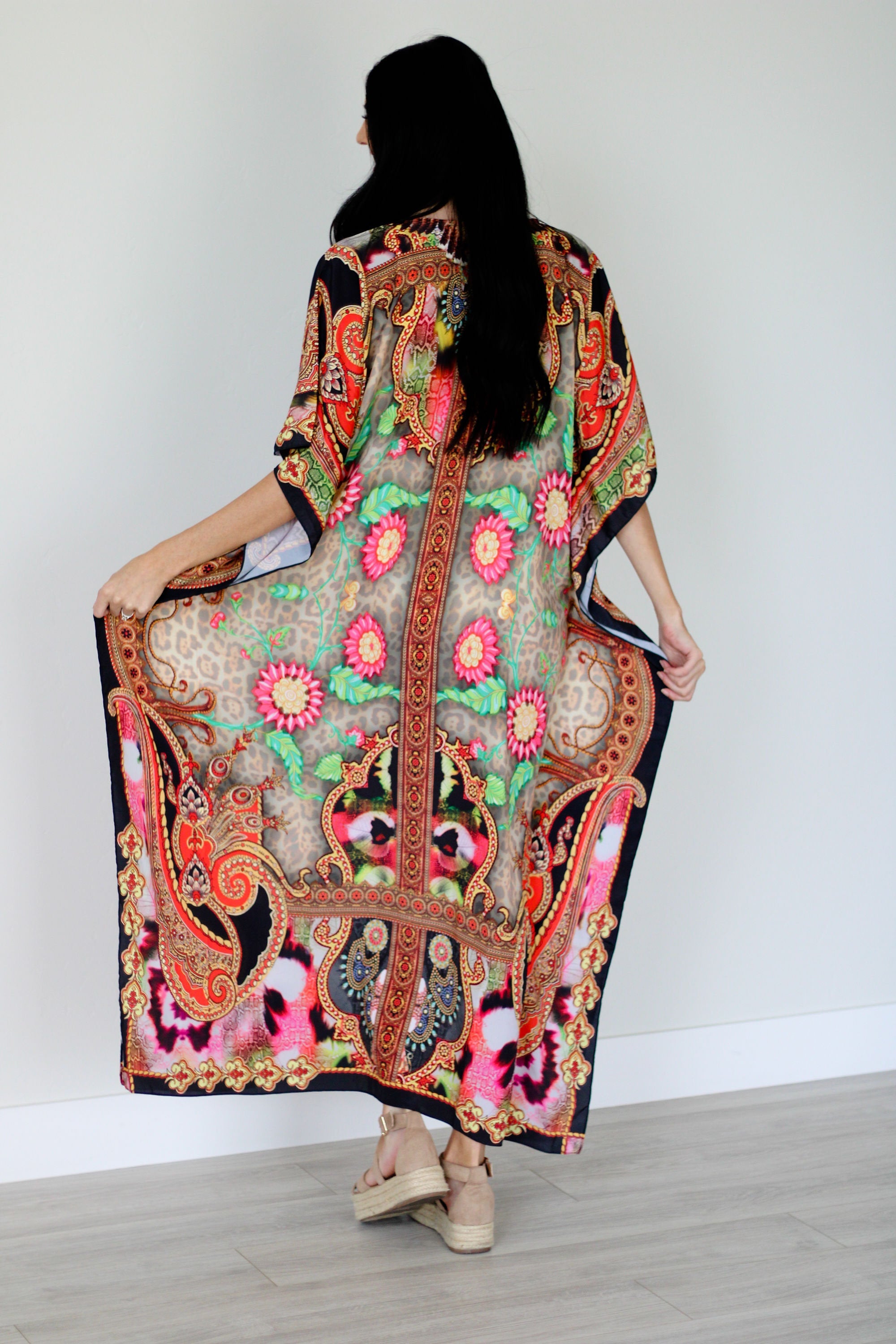 Turkish Abaya Dress, Oriental Kaftan Dress, Plus Size Kaftan, Maxi Tunic Dress