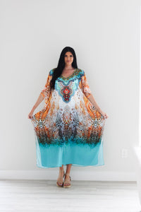 Embellished Caftan Dress  for women