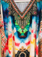 Load image into Gallery viewer, Abstract print caftan dress for women
