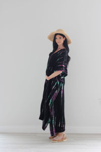 Tie Dyed Abaya Kaftan, Long Kaftan for women, Plus Size Abaya Dress, Kaftan for Women