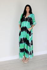 Load image into Gallery viewer, Hand tie dye kaftan dress for women
