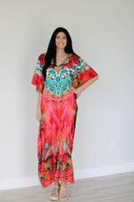 Load image into Gallery viewer, Embellished Kaftan Dress one size
