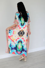 Load image into Gallery viewer, Abstract print caftan dress for women
