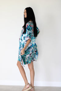 snakesskin short kaftan dress for women